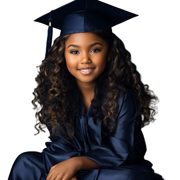 Graduating Young Woman Vinyl Car Decal Sticker – Waterproof & UV-Resistant 8"