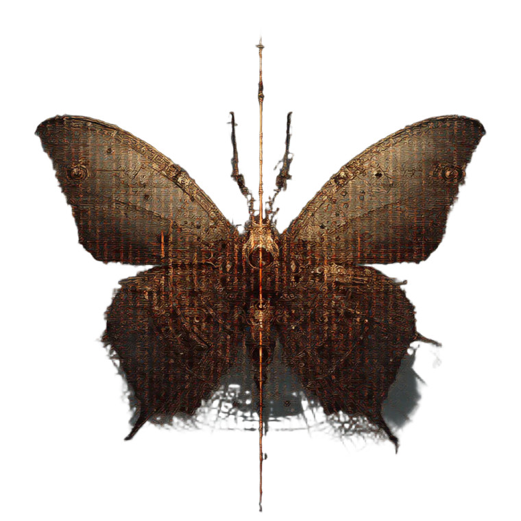 Symmetrical Butterfly V2 Vinyl Car Decal Sticker – Waterproof & UV-Resistant 8"