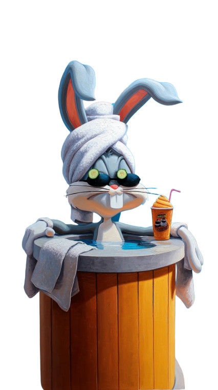 Bugs Bunny Relaxing Vinyl Car Decal Sticker – Waterproof & UV-Resistant 8"