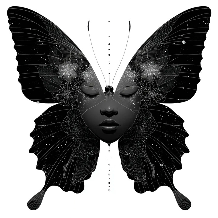 Anime Face Butterfly Vinyl Car Decal Sticker – Waterproof & UV-Resistant 8"