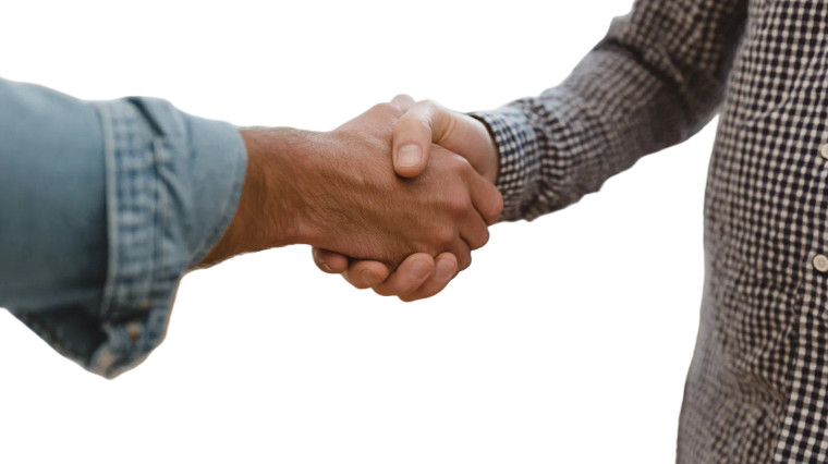 Professional Handshake Vinyl Car Decal Sticker – Waterproof & UV-Resistant 8"