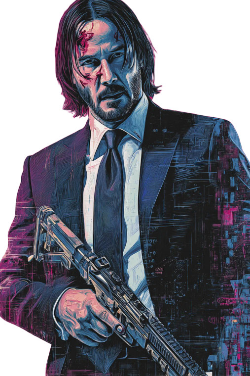 John Wick 4 Vinyl Car Decal Sticker – Waterproof & UV-Resistant 8"