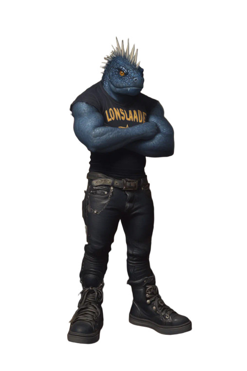 Blue Lizard Punk Vinyl Car Decal Sticker – Waterproof & UV-Resistant 8"