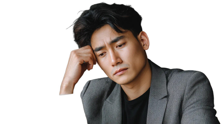 Stressed Businessman Working Vinyl Car Decal Sticker – Waterproof & UV-Resistant 8"