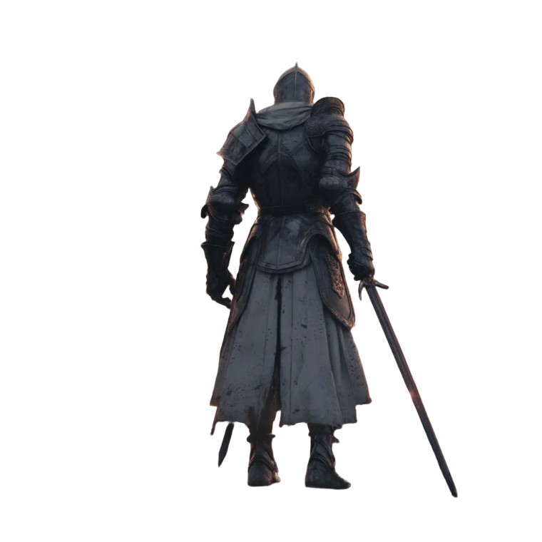 Lone Knight Stands Vinyl Car Decal Sticker – Waterproof & UV-Resistant 8"