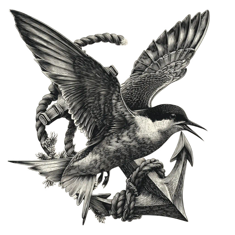 Tern In Flight V2 Vinyl Car Decal Sticker – Waterproof & UV-Resistant 8"