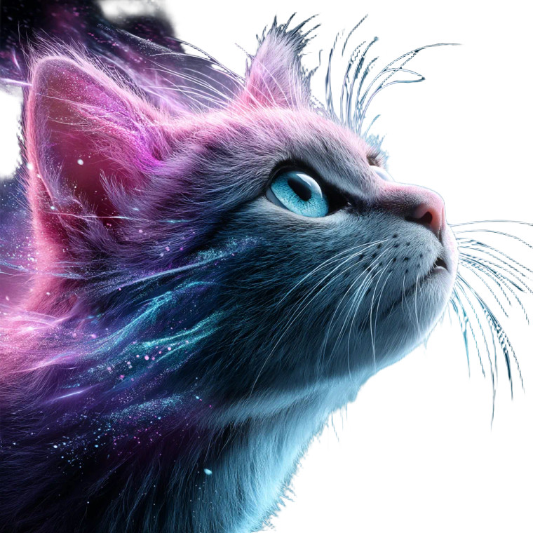 Sparkling Cat Vinyl Car Decal Sticker – Waterproof & UV-Resistant 8"