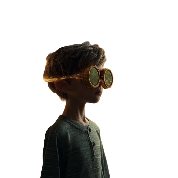 Magical Boy Scene Vinyl Car Decal Sticker – Waterproof & UV-Resistant 8"