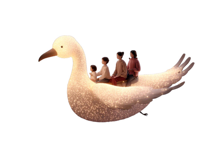 Giant Bird Family Vinyl Car Decal Sticker – Waterproof & UV-Resistant 8"