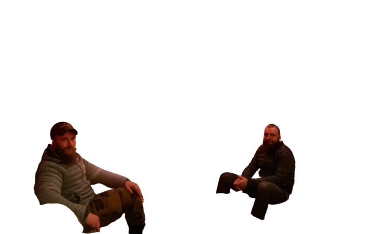 Chechen Men Sitting Vinyl Car Decal Sticker – Waterproof & UV-Resistant 8"