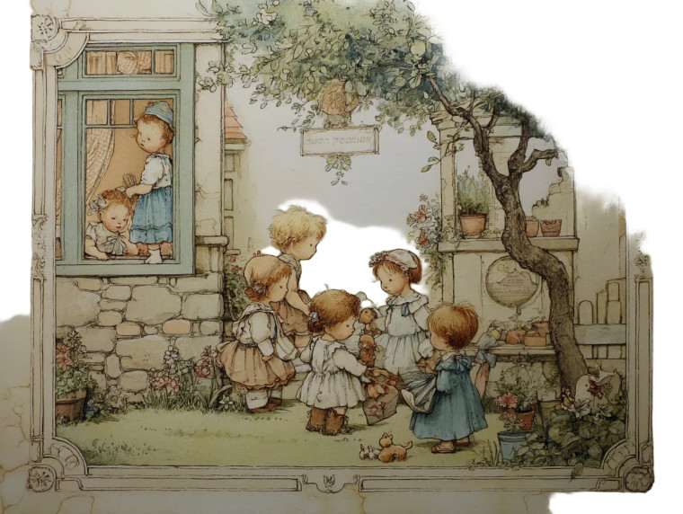 Children Singing Dancing Vinyl Car Decal Sticker – Waterproof & UV-Resistant 8"