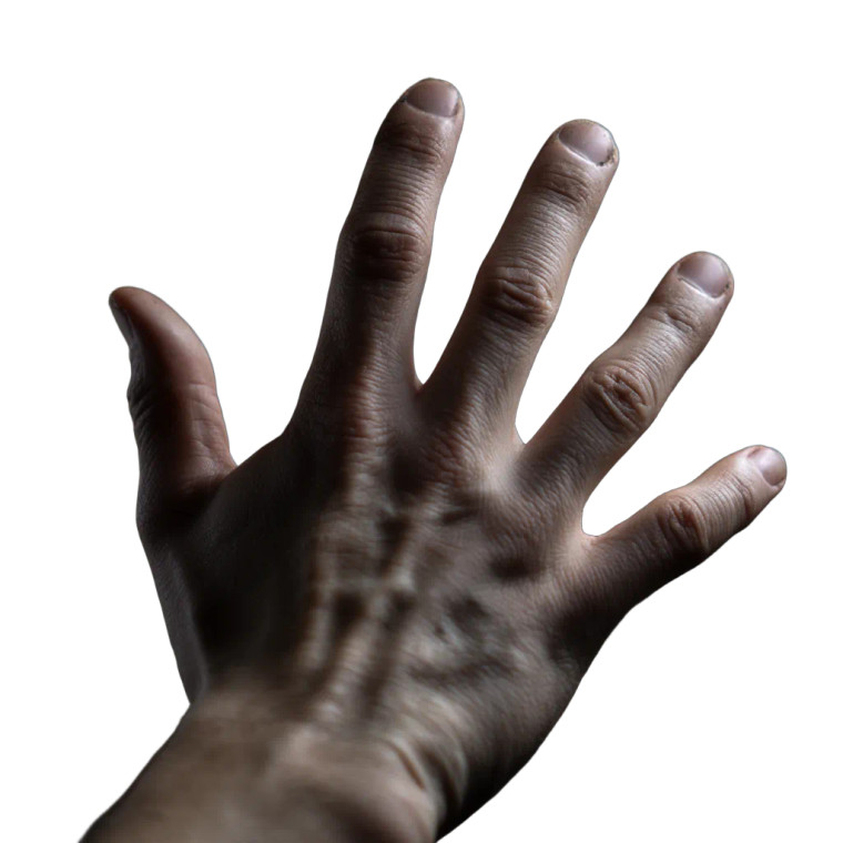 Human Hand Vinyl Car Decal Sticker – Waterproof & UV-Resistant 8"