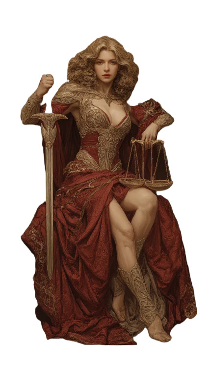 Justice Tarot Vinyl Car Decal Sticker – Waterproof & UV-Resistant 8"
