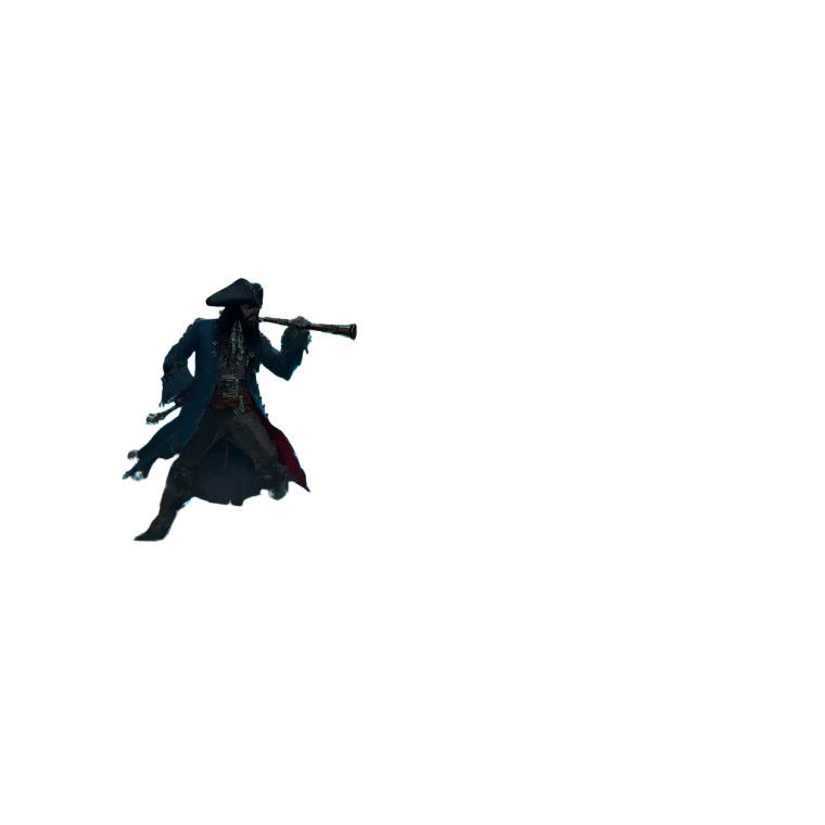 Charismatic Pirate Captain Vinyl Car Decal Sticker – Waterproof & UV-Resistant 8"