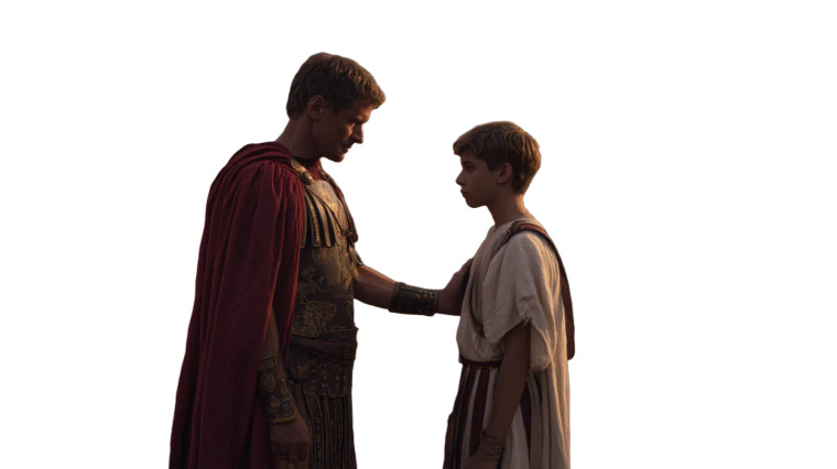 Young Octavius And Caesar Vinyl Car Decal Sticker – Waterproof & UV-Resistant 8"