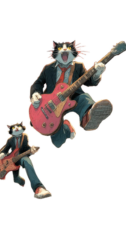 Rockstar Calico Cats Vinyl Car Decal Sticker – Waterproof & UV-Resistant 8" Rockstar Calico Cats Vinyl Car Decal Sticker – Waterproof & UV-Resistant 8"