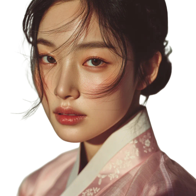 Korean Hanbok Beauty Vinyl Car Decal Sticker – Waterproof & UV-Resistant 8"