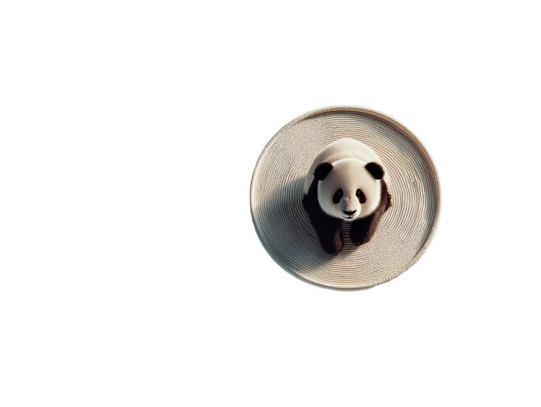 Floating Panda V2 Vinyl Car Decal Sticker – Waterproof & UV-Resistant 8"