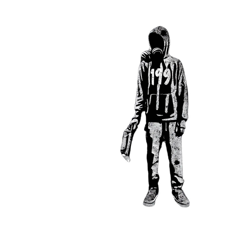 Graffiti Youth Figure Vinyl Car Decal Sticker – Waterproof & UV-Resistant 8"