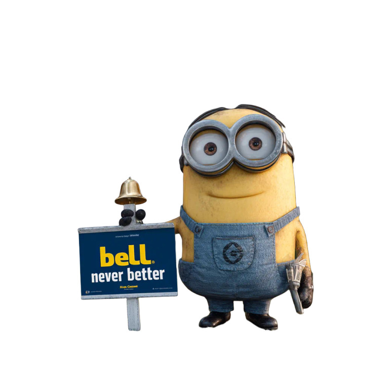 Minion With Sign V2 Vinyl Car Decal Sticker – Waterproof & UV-Resistant 8"