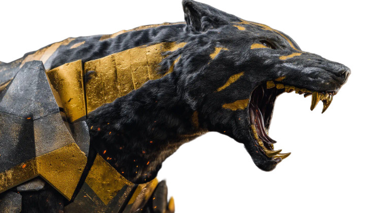 Armored Snarling Wolf Vinyl Car Decal Sticker – Waterproof & UV-Resistant 8"