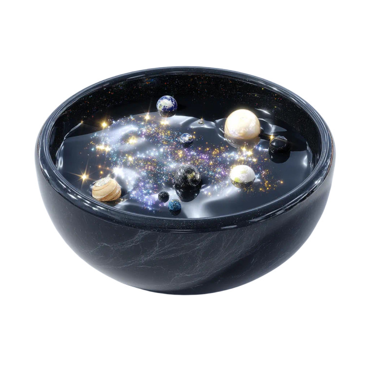 Cosmic Soup Bowl Vinyl Car Decal Sticker – Waterproof & UV-Resistant 8"