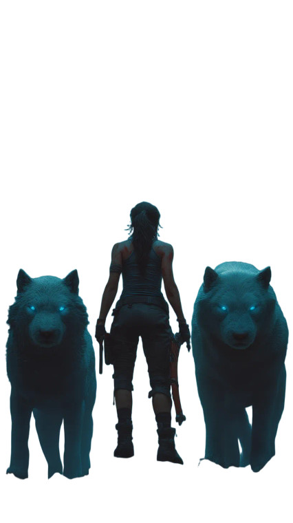 Fierce Warrior Wolves Vinyl Car Decal Sticker – Waterproof & UV-Resistant 8"