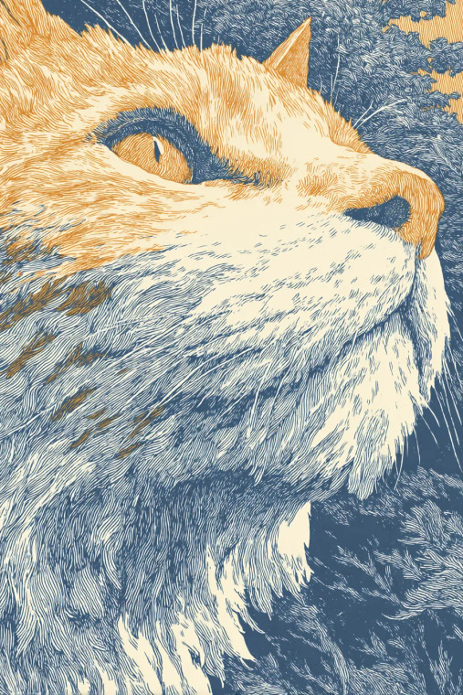 Chill Orange Cat Vinyl Car Decal Sticker – Waterproof & UV-Resistant 8"