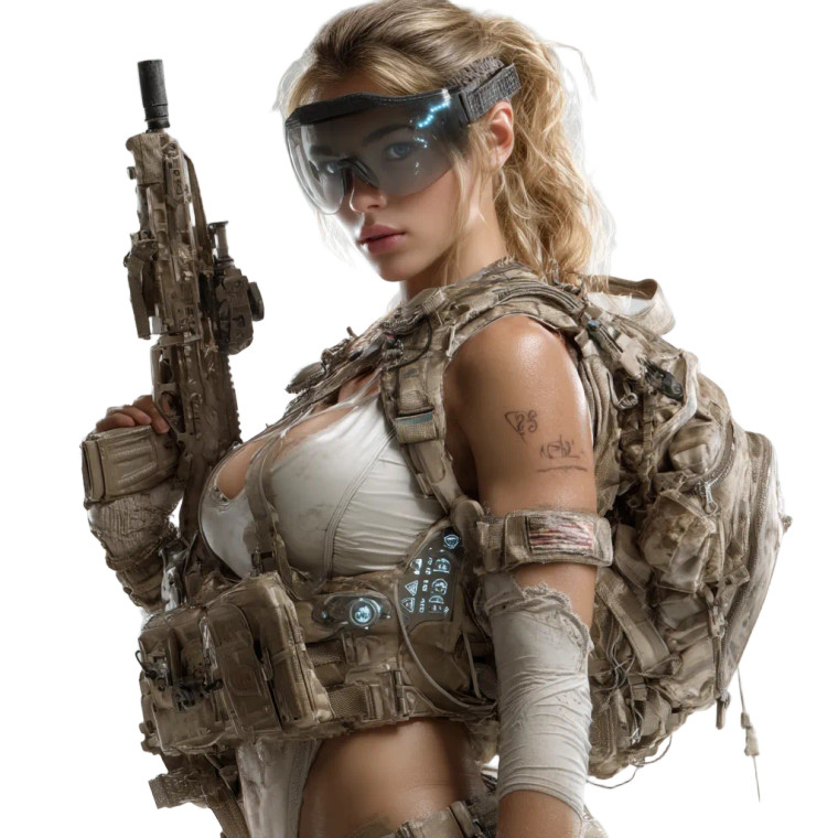 Cyberpunk Soldier V14 Vinyl Car Decal Sticker – Waterproof & UV-Resistant 8"