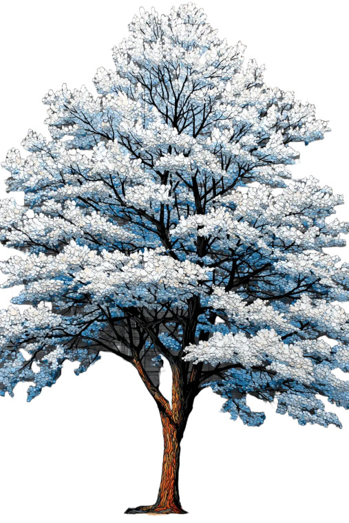 Blossoming Tree Art Vinyl Car Decal Sticker – Waterproof & UV-Resistant 8"