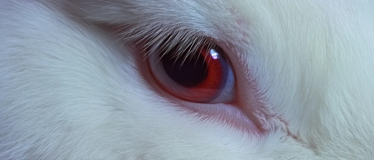Albino Rabbit Eye Vinyl Car Decal Sticker – Waterproof & UV-Resistant 8"