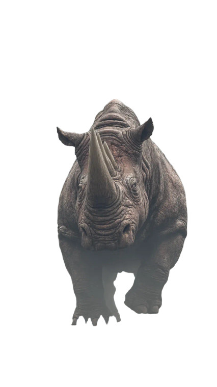 Colossal Rhinoceros Monster Vinyl Car Decal Sticker – Waterproof & UV-Resistant 8"