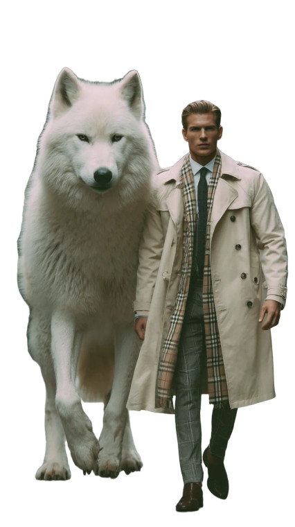 Majestic Wolf Companion Vinyl Car Decal Sticker – Waterproof & UV-Resistant 8"