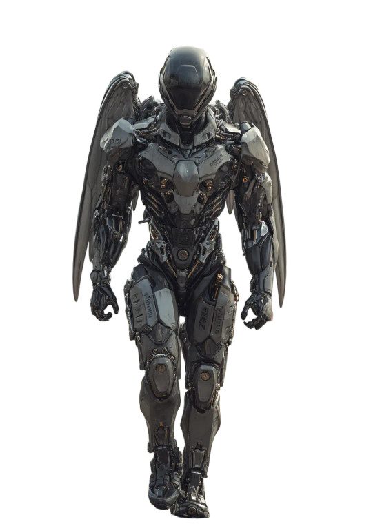 Futuristic Angel Warrior V2 Vinyl Car Decal Sticker – Waterproof & UV-Resistant 8"