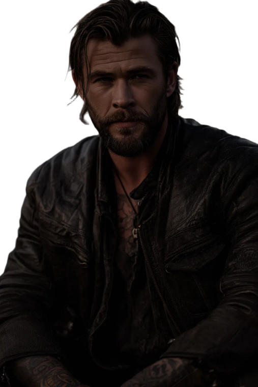 Biker Chris Hemsworth Vinyl Car Decal Sticker – Waterproof & UV-Resistant 8"