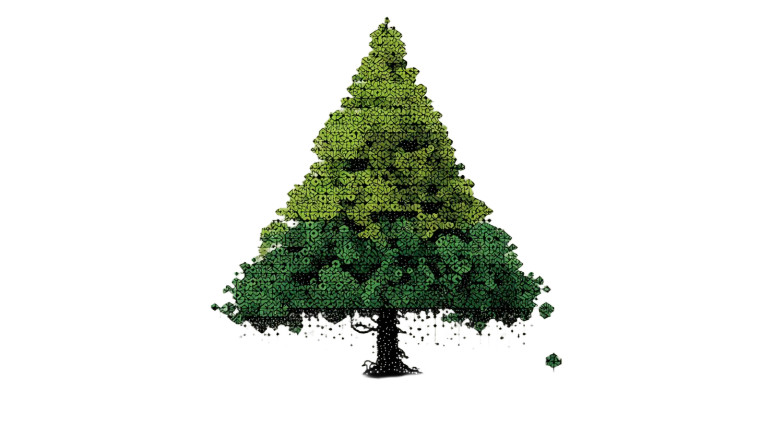 Minimalist Pine Tree Vinyl Car Decal Sticker – Waterproof & UV-Resistant 8"