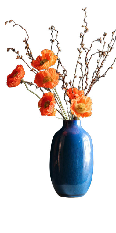 Modern Blue Vase Vinyl Car Decal Sticker – Waterproof & UV-Resistant 8"