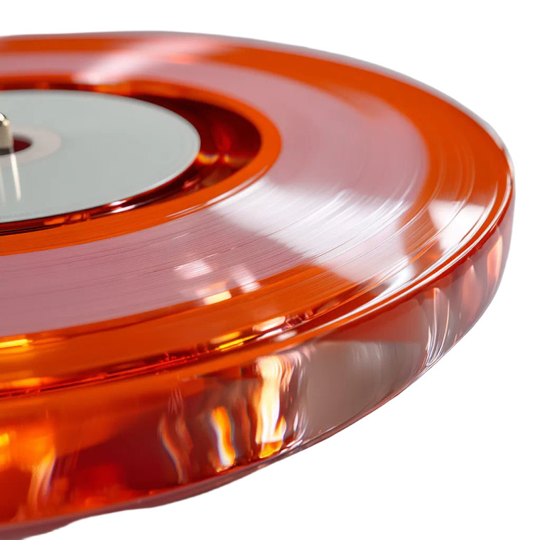 Orange Vinyl Record Vinyl Car Decal Sticker – Waterproof & UV-Resistant 8"