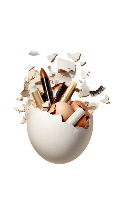 Cosmetic Eggshell Vinyl Car Decal Sticker – Waterproof & UV-Resistant 8"