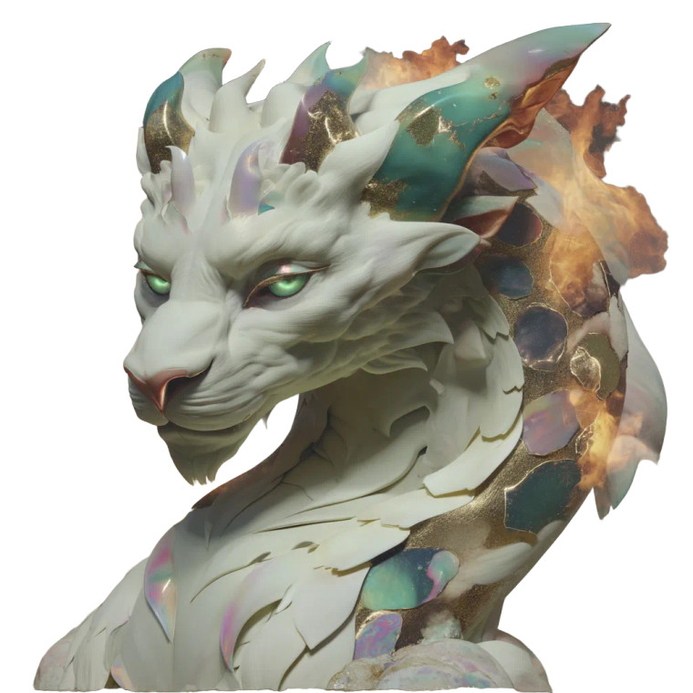 Cosmic Lion Serpent Vinyl Car Decal Sticker – Waterproof & UV-Resistant 8"