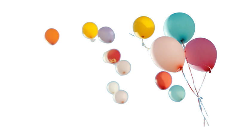 Colorful Balloons V2 Vinyl Car Decal Sticker – Waterproof & UV-Resistant 8"