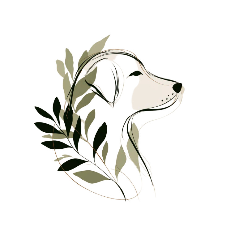 Minimalist Dog Logo Vinyl Car Decal Sticker – Waterproof & UV-Resistant 8"