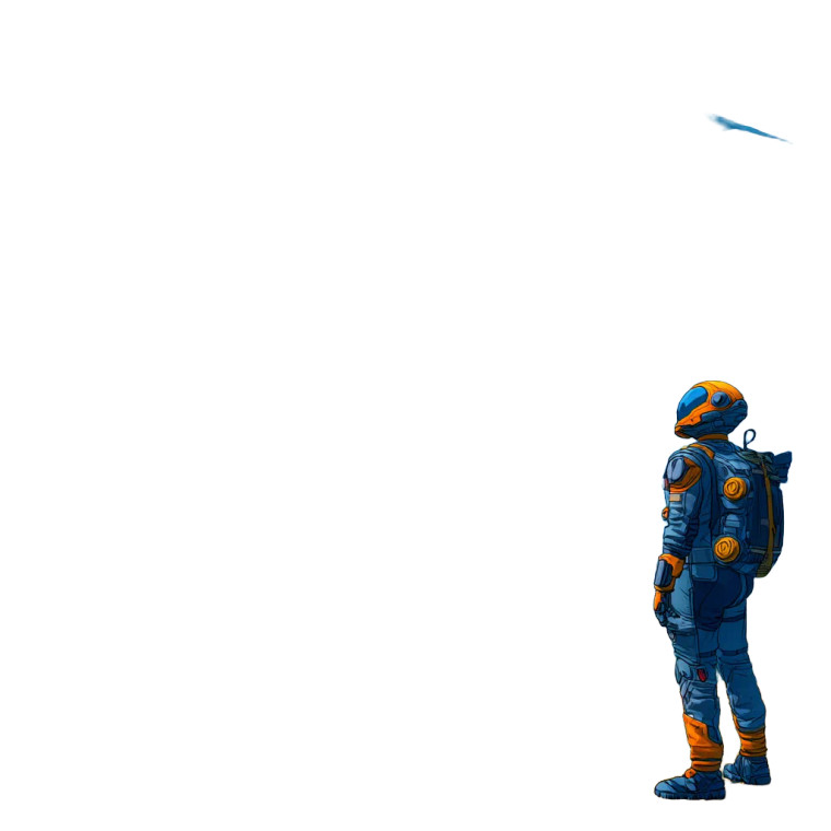 Futuristic Space Explorer V7 Vinyl Car Decal Sticker – Waterproof & UV-Resistant 8"