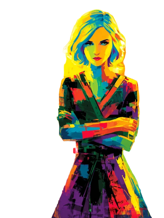 Cyberpunk Blonde Woman V3 Vinyl Car Decal Sticker – Waterproof & UV-Resistant 8"