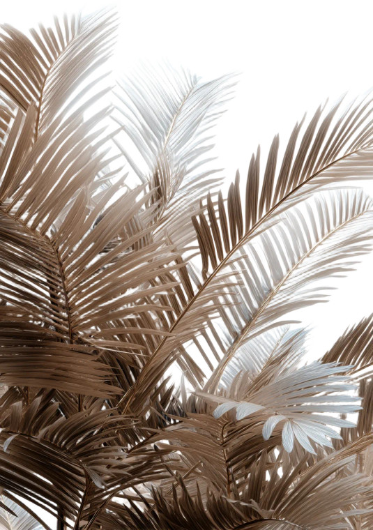 Metallic Palm Fronds Vinyl Car Decal Sticker – Waterproof & UV-Resistant 8"
