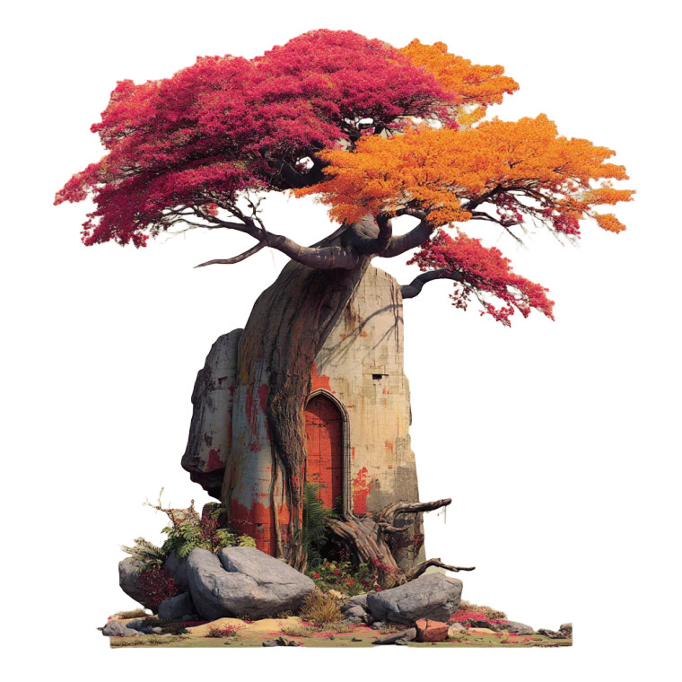 Old Tree Trunk Vinyl Car Decal Sticker – Waterproof & UV-Resistant 8"