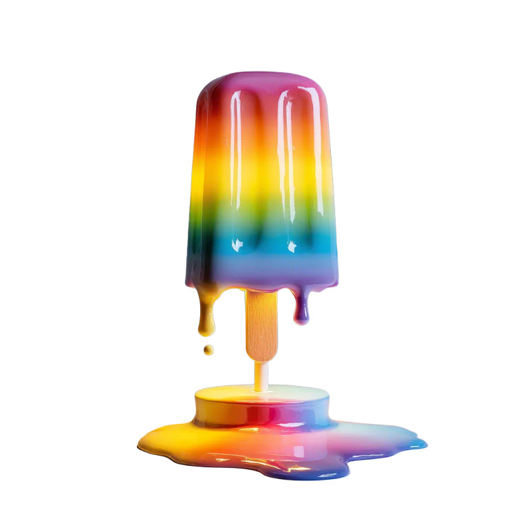 Melting Popsicle Lamp Vinyl Car Decal Sticker – Waterproof & UV-Resistant 8"