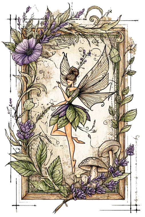 Whimsical Fairy Stamp Vinyl Car Decal Sticker – Waterproof & UV-Resistant 8"