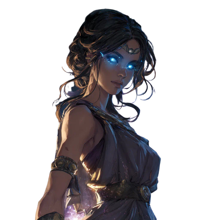 Galaxy-Eyed Brunette Vinyl Car Decal Sticker – Waterproof & UV-Resistant 8"