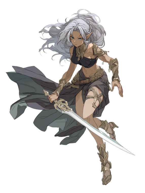 Dark Elf Warrior V18 Vinyl Car Decal Sticker – Waterproof & UV-Resistant 8"